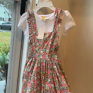 Boden Girls floral Jumper with matching t-shirt